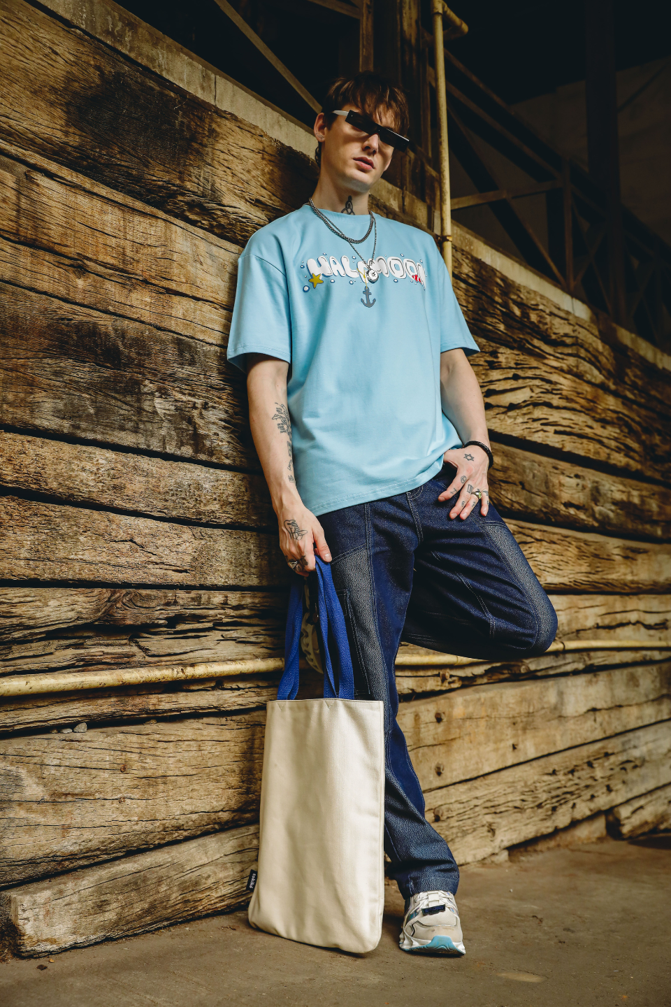 Blue oversized T-Shirt