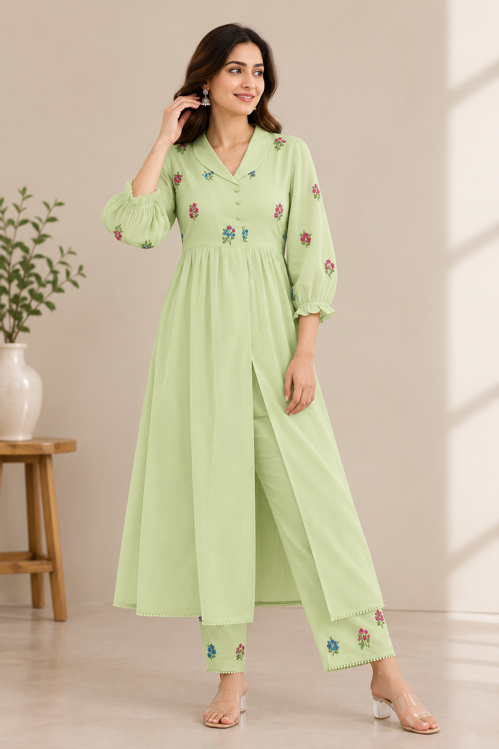Coord Set with 3/4 Sleeves – Casual Wear