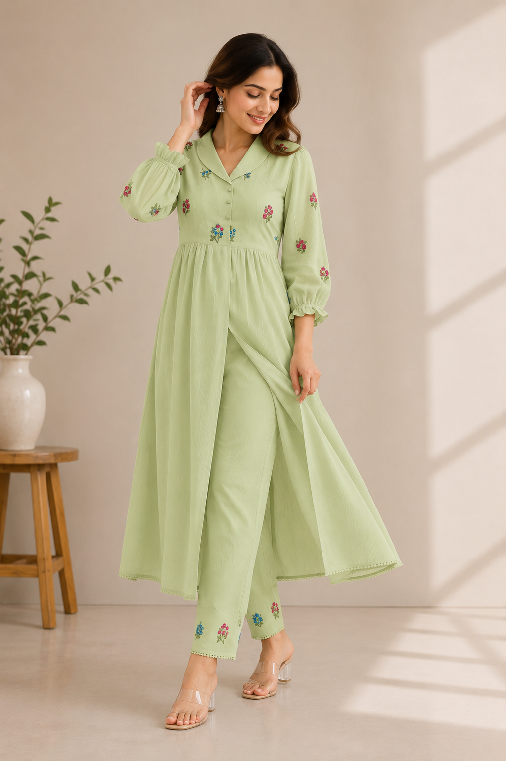 Coord Set with 3/4 Sleeves – Casual Wear