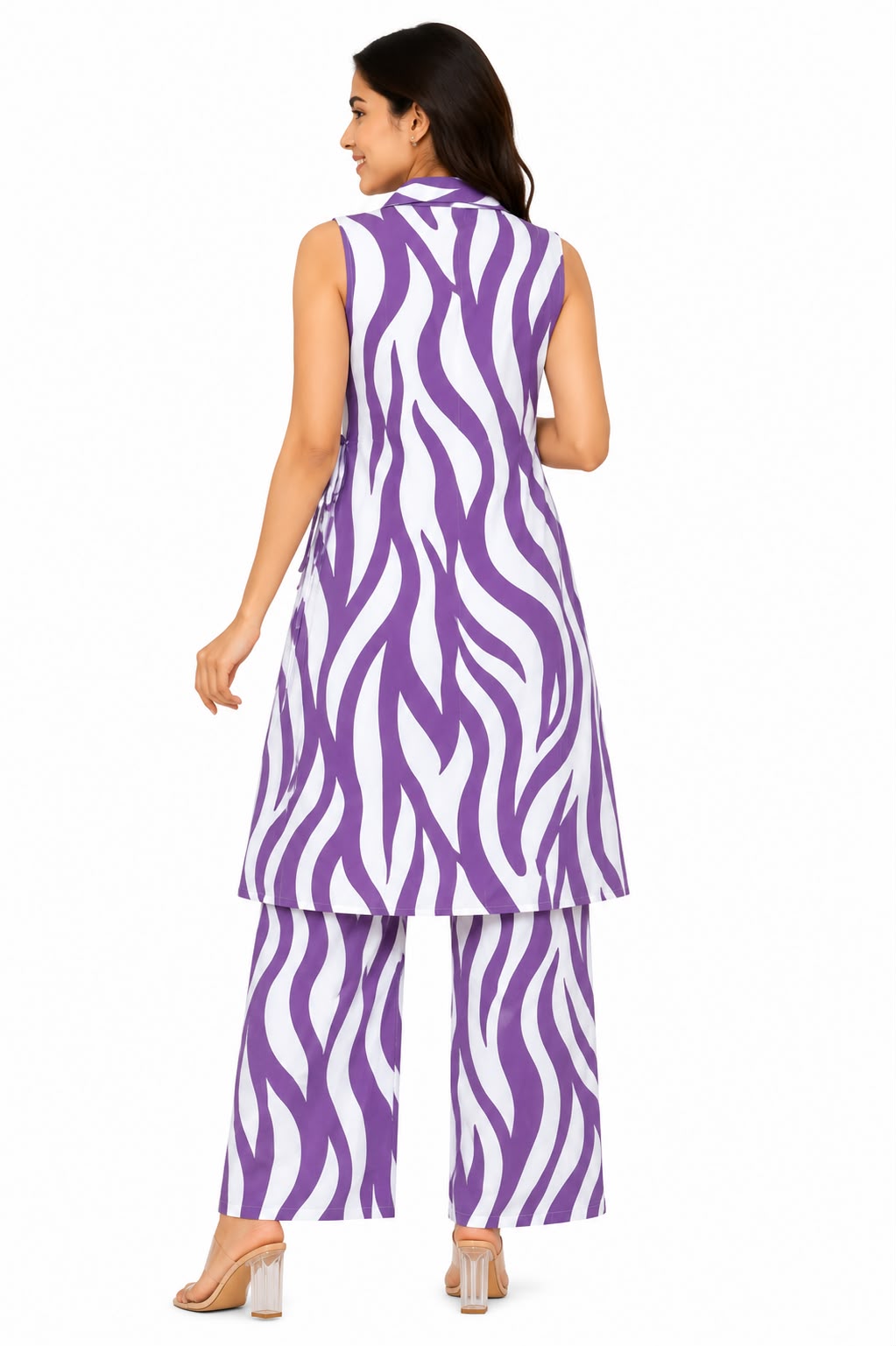 Purple & White Coord Set