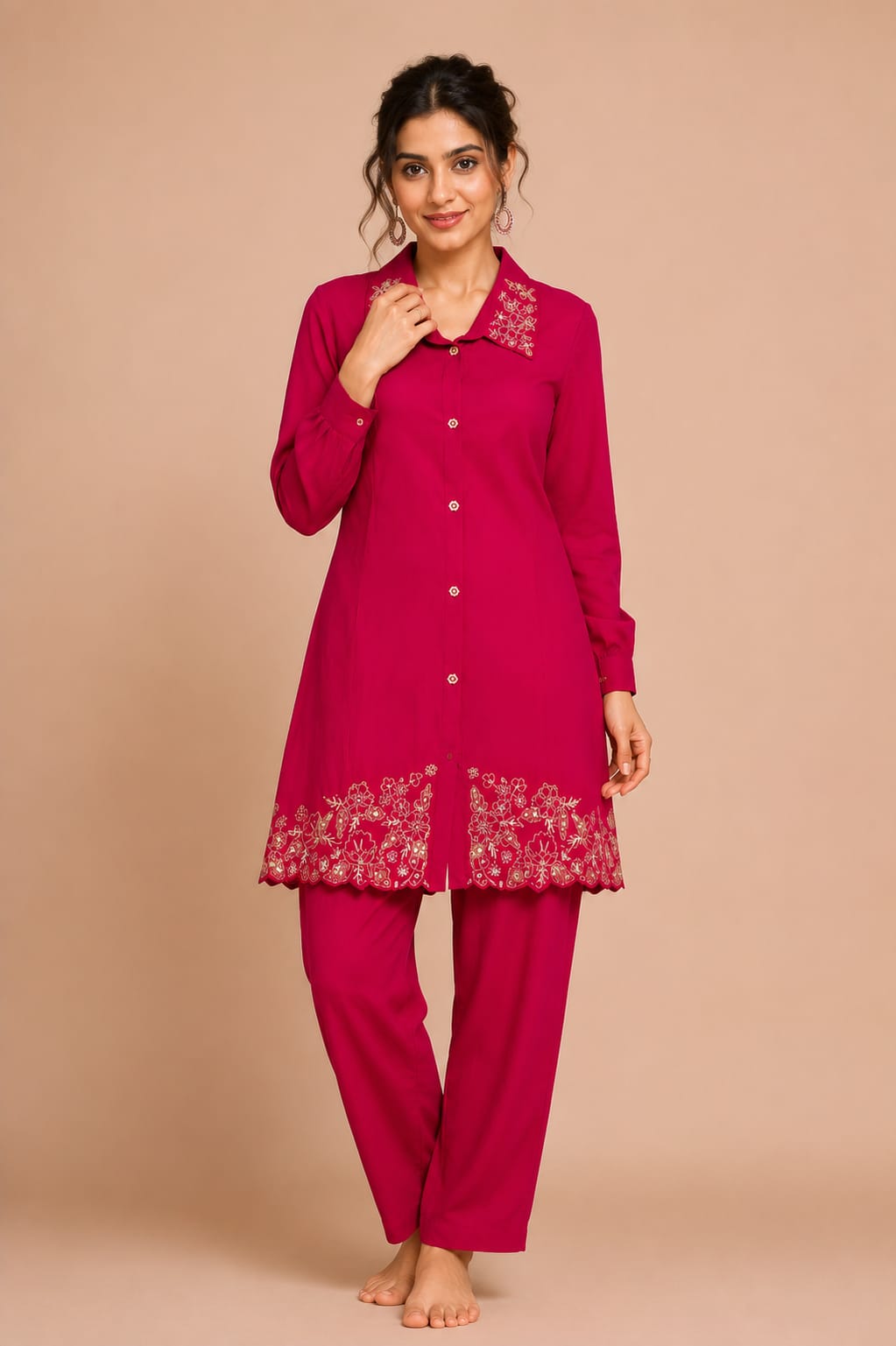 Stylish Women's Red Co-Ord Set