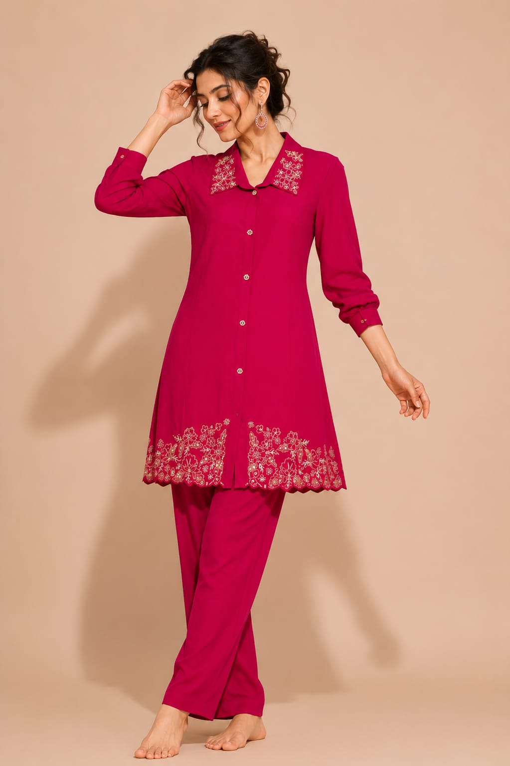 Stylish Women's Red Co-Ord Set
