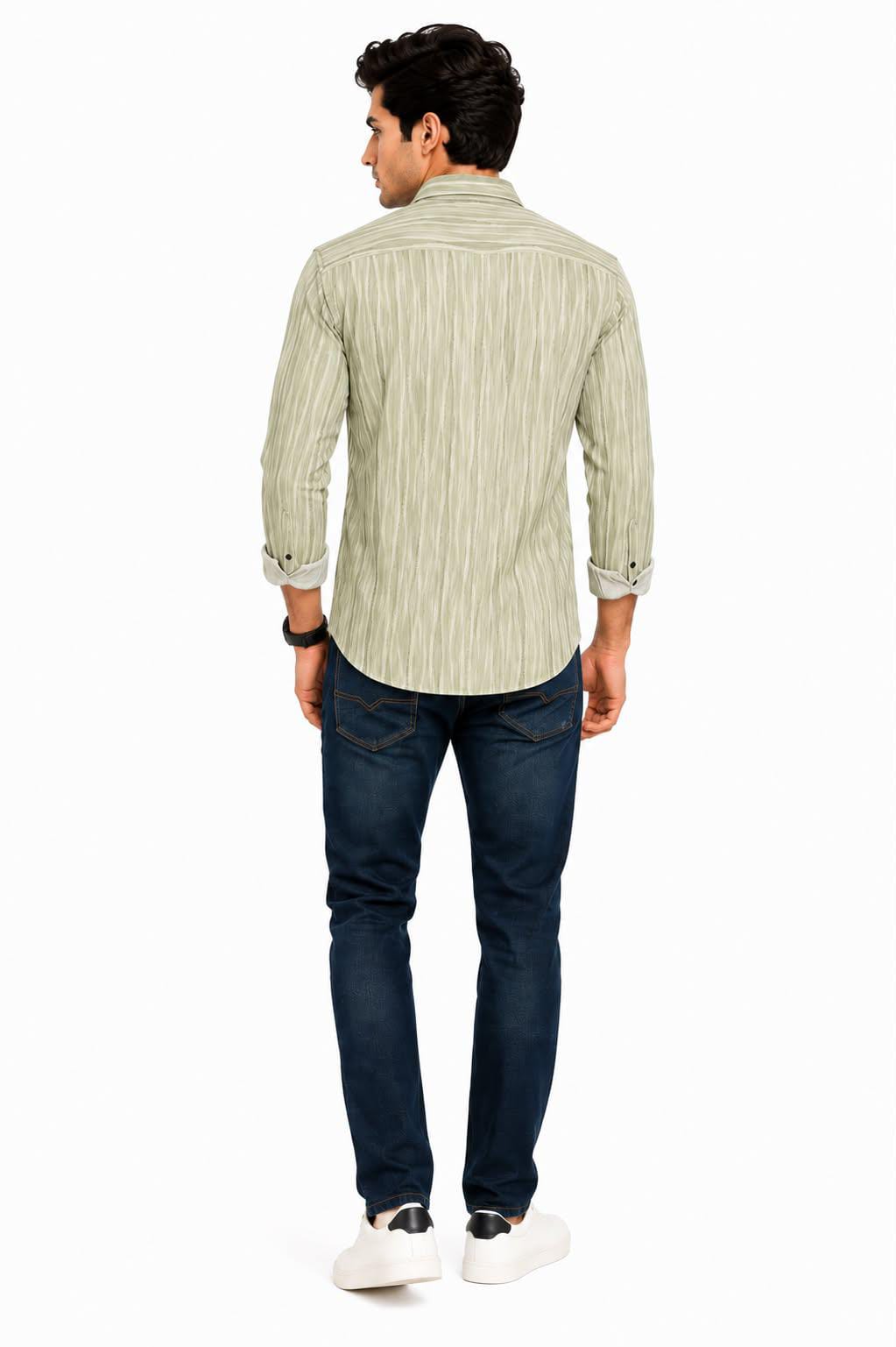 Men's Cotton Striped Casual Shirt