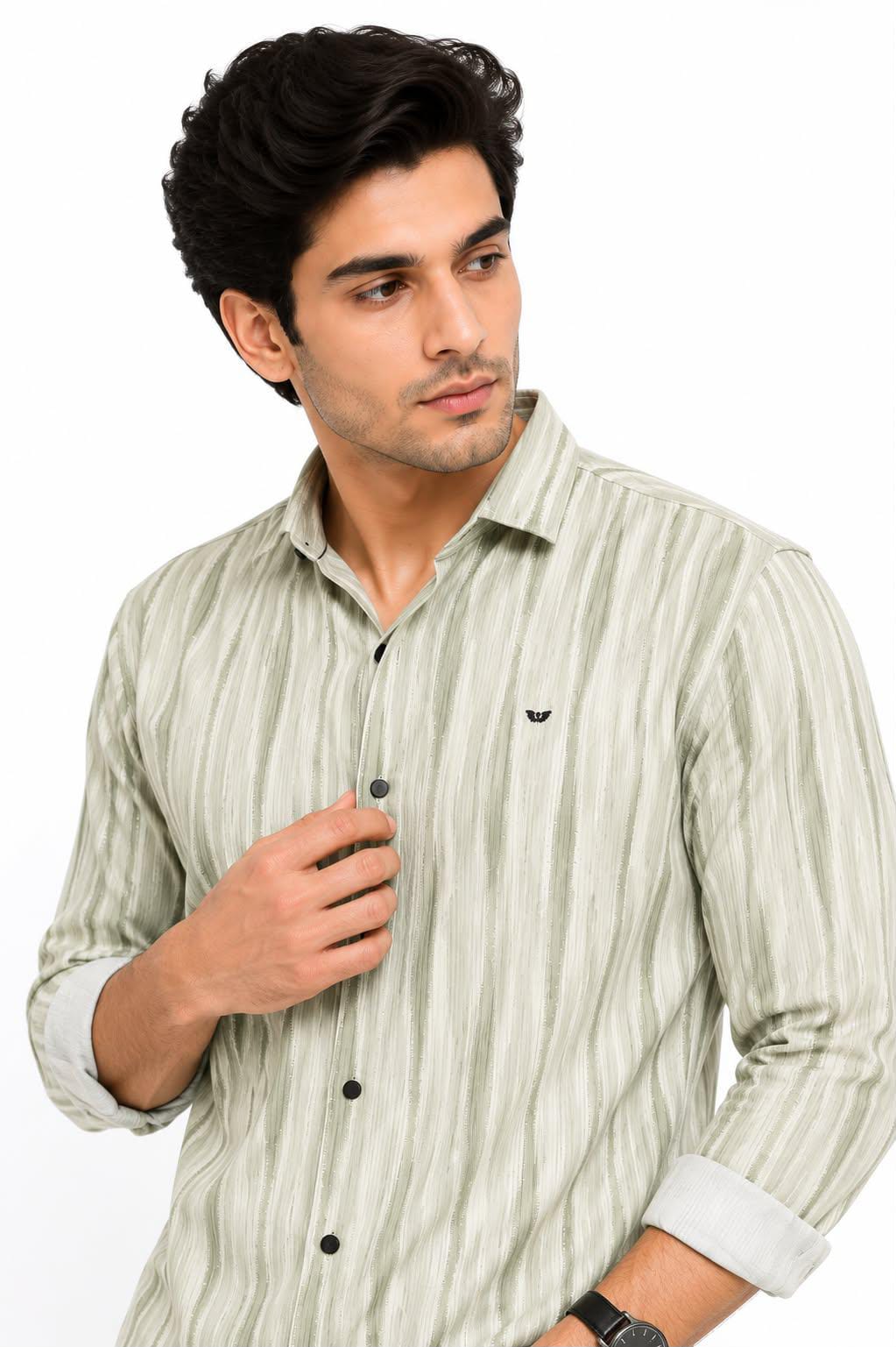 Men's Cotton Striped Casual Shirt