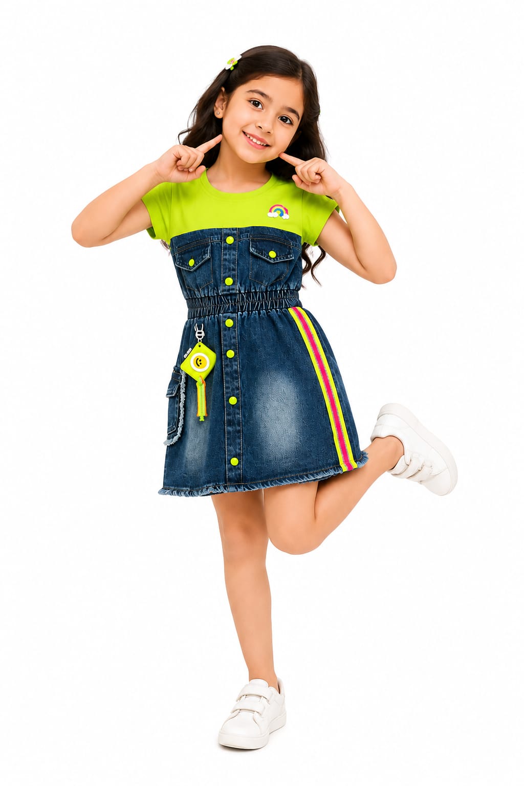 Kids Girl Denim Short Dress