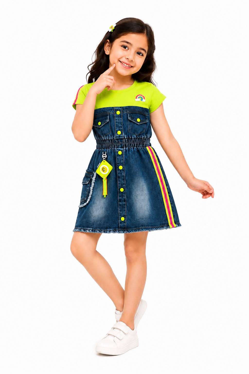 Kids Girl Denim Short Dress
