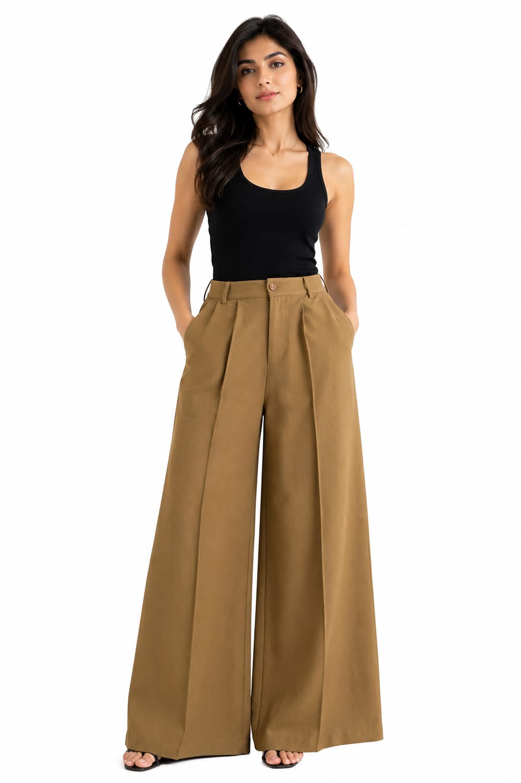 Women's Beige Korean Pants