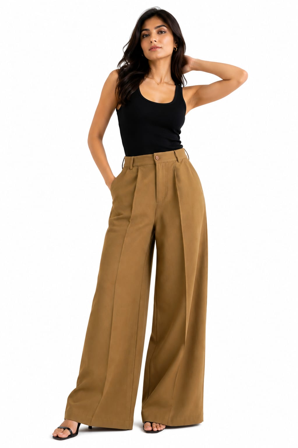 Women's Beige Korean Pants