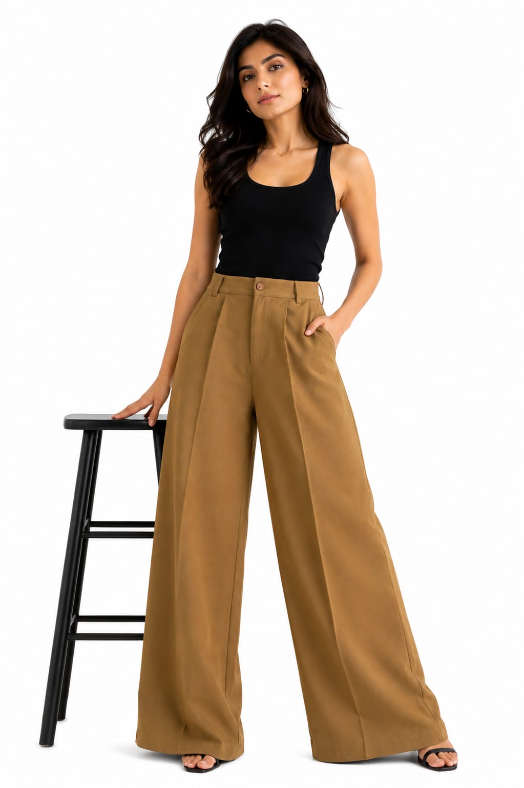 Women's Beige Korean Pants