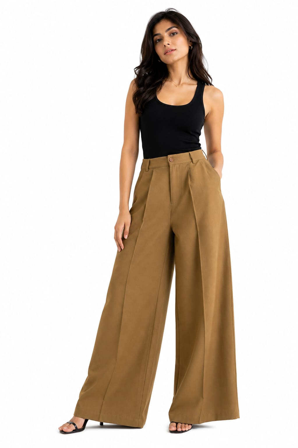 Women's Beige Korean Pants