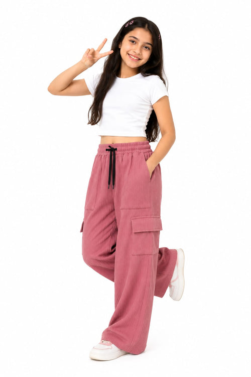 Kids peach Korean Pants