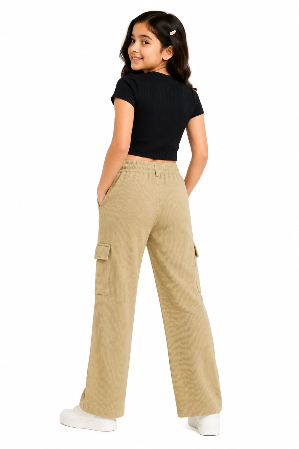 Kids beige Korean Pants