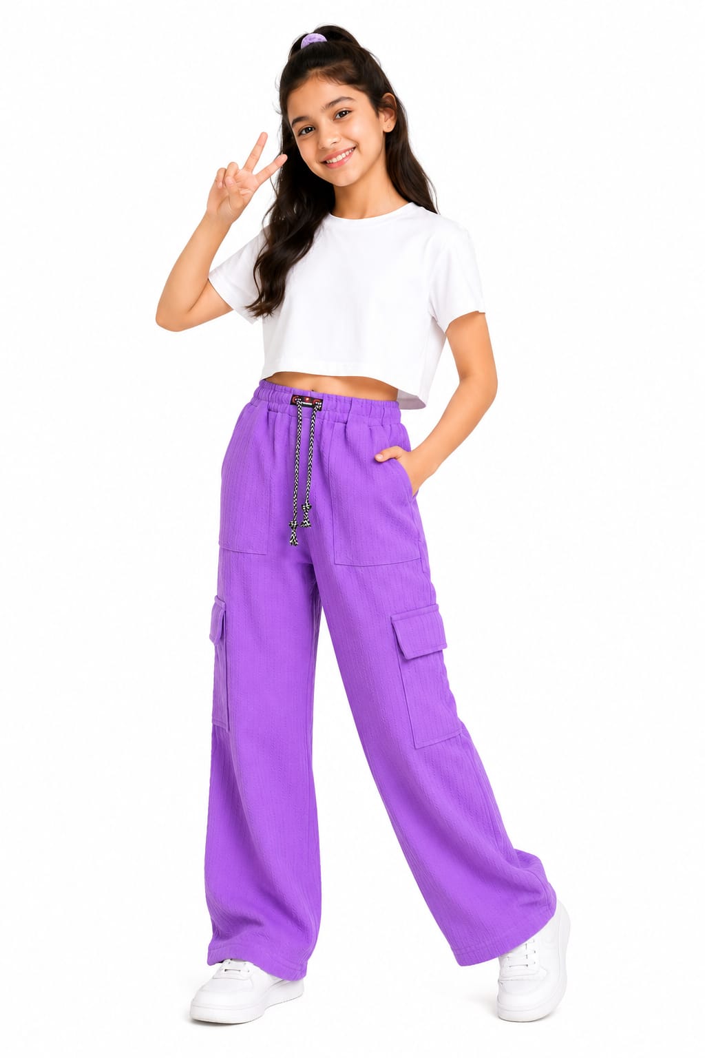 Kids purple Korean Pants