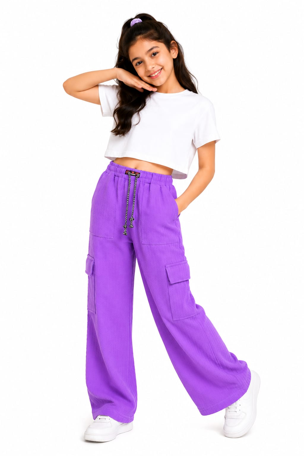 Kids purple Korean Pants